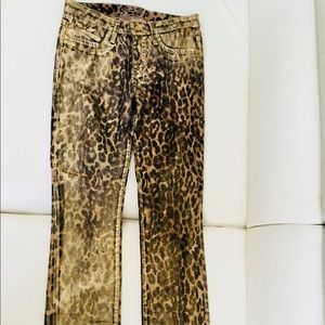 Robin’s Jean size 29 leopard print coated